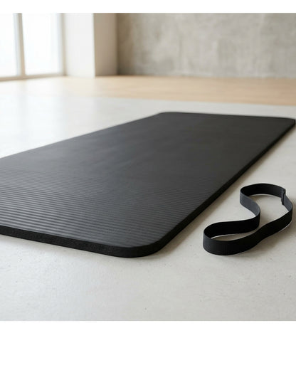Krxnw Extra Thick NBR Comfort Yoga Mat Graphite - Lifestyle view