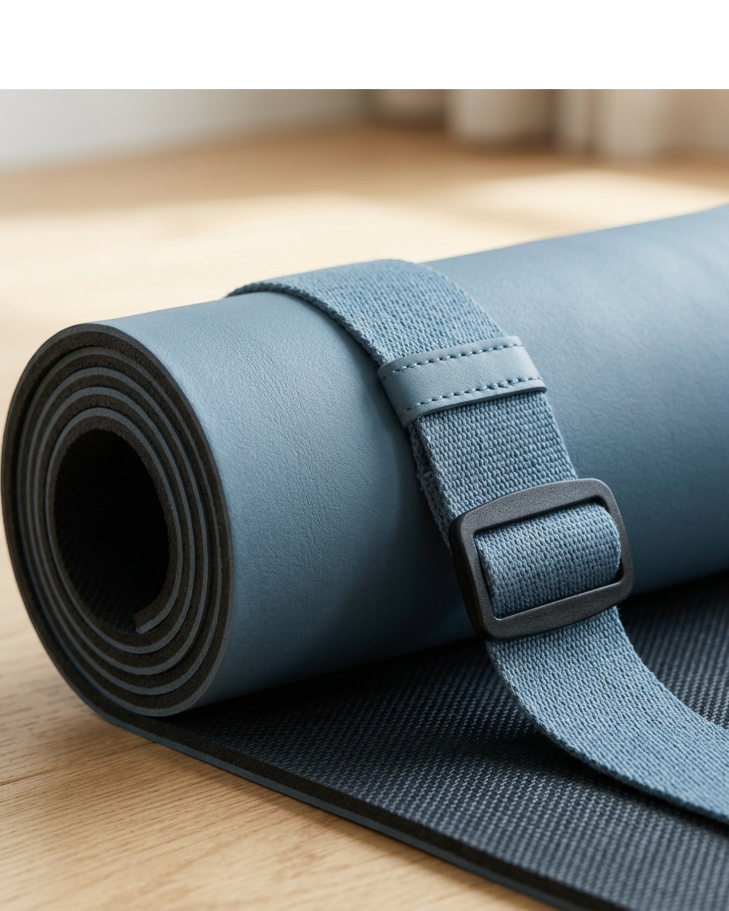 Krxnw PU Natural Rubber Grip Yoga Mat Clay Blue - Detail view
