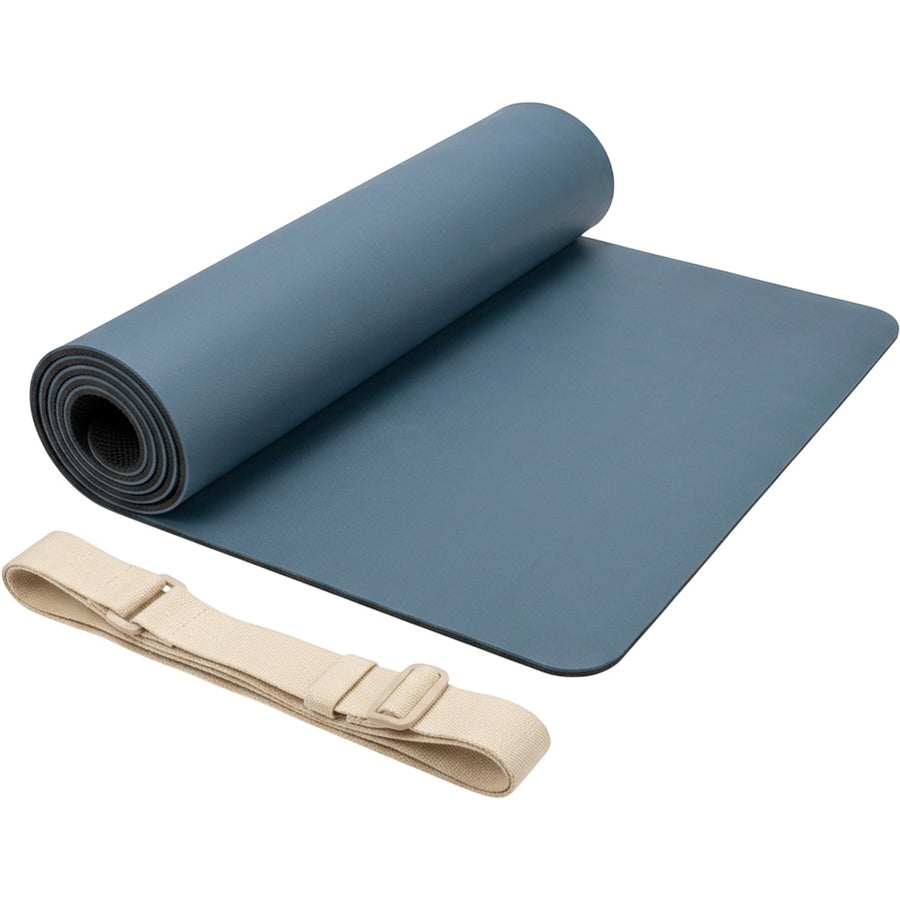 Krxnw PU Natural Rubber Grip Yoga Mat Clay Blue